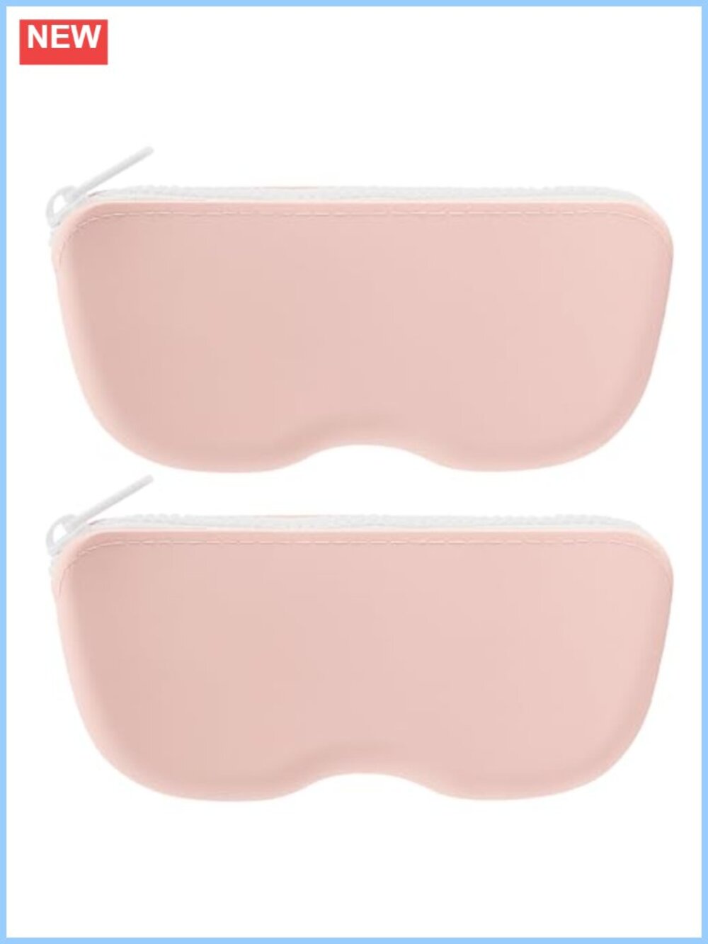 Silicone Oversized Sunglasses Pouch 2 Pack Zipper Eyeglass Case